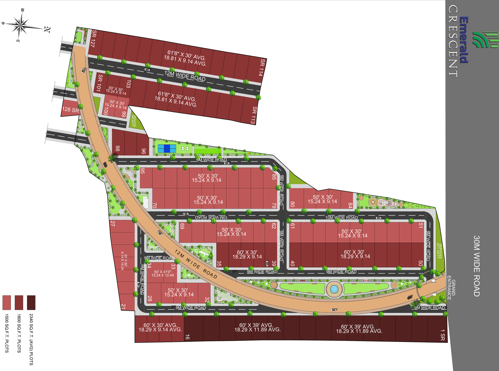 Emerald Crescent DBR Realtors Properties MAP plan